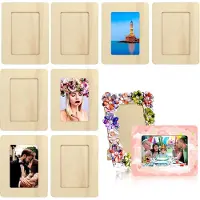 Typecat 10 Pack Unfinished Wooden Picture Frames for 6inch Photos, Standing Po