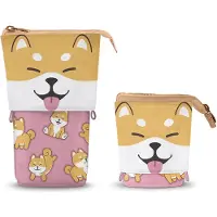 Oh My Pop Shiba-Cute Federmäppchen, Rosa, 12 x 17 cm