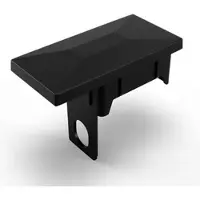 Qualinos 10x Pfostenkappen 60x40 mm mit Überstand und Sichherungssteg in Schwarz 9005 für Zaunpfosten Rechteckrohr UV-stabilisiert Made in Germany