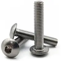Qualinos 50 Stück Zaunbauschrauben M8 x 40 mm V2A Edelstahl mit 5,5 mm Innensechskant für Doppelstabmatten und Zaunpfosten