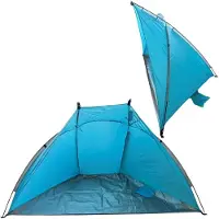 Outdoor Beachshelter Blau, Polyester, Blau, Tasche