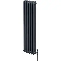 MonsterShop Traditioneller 3-Spalten-Heizkörper - 1800 x 292 mm - Anthrazitgrau