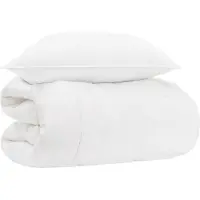 vidaXL Bettwäsche-Set mit Kissen 2 pcs Weiß Bambus