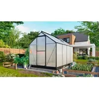 Pergart Vitavia, Aktionsangebot (inkl. 100 Euro Zubehör): Gewächshaus "Eos 6000", schwarz, 6,0 m², 4 mm HKP