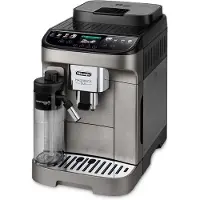 De'Longhi DELONGHI Magnifica Duo ECAM330.80.TXB - 20 kalte & heiße Kaffeerezepte inkl. Cold Brew, 2 LatteCrema Karaffen (Hot Cold), 2.4 Zoll Farb-TFT-Display, Kaffeevollautomat Titan