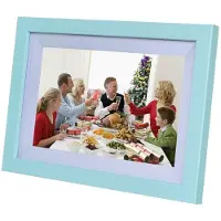 Tlily 10,1 Zoll Digitaler Bilderrahmen Digitaler Fotorahmen WiFi 16GB Großer Speicher HD IPS Touchscreen EU-Stecker
