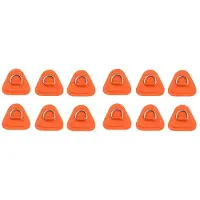 Typecat 12 Stück D-Ring-Patch für Schlauchboot, Kajak, Schlauchboot, , D-Ring-PVC-Patch, Stand--Paddleboard, Kanu, Rafting, Orange