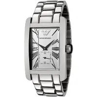 Emporio Armani AR0145 Klassische Herrenuhr mit weißem Zifferblatt