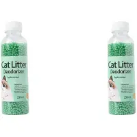 Typecat 2X 300G Kätzchen-Toilettenreinigung, Katzenstreu-Deodorant-Perle, Artefakt-Haustiergeruch, Aktivkohle Absorbiert, Katzensand-Gestank-E