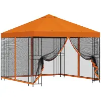 vidaXL Garten Pavillon mit Seitenwänden 3 x 3 m Orange