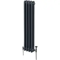 Monster Traditioneller 3-Spalten-Heizkörper - 1500 x 202 mm - Anthrazitgrau