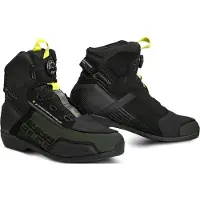 SHIMA Edge Vented Schwarz Dunkelgrün Motorrad Schuhe Größe 47