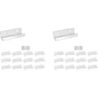 Melitt 24 Stück Vinyl-Schallplattenregal-Wandhalterung, 10,2 cm, Klares Acryl-Album-Schallplattenhalter-Display, Schwebende Regale, Wandmontage