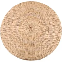 Typecat 45Cm Yoga Matten Runde Pouf Boden Kissen Sitzkissen Stroh Meditation T