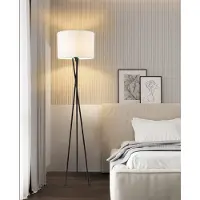 Sross Stehlampe LED Stehlampe dimmbar Wohnzimmer Leselampe schwarz Standleuchte ,9W LED-Leuchtmittel,Stehlampe, Stehleuchte 165cm, mit Fußsc