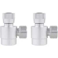 Exogio 2X CO2-Flaschen-NachfüLladapter, Selbstgefertigter Gasflaschenregler M10X1 auf W21.8-14 Adapter für Argon, CO2, Mischgas, Silber