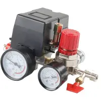 Typecat Luftkompressor-Druckschalter mit Ventilsteuerungsregler, Manometer 90–120