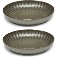 Serax - Inku Teller, Ø 23 cm tief, grün (2er-Set)