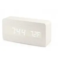 INF Digitaler Wecker mit deutlichen LED Ziffern und Temperaturangabe Weiß