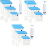 Melitt Unter Vakuum Taschen 60 Pack Wiederverwendbare Elektrische Vakuum Lebensmittel Lagerung Speichern Sie Den Versiegelungs Kocher mit 3 Hand Pumpe, 3