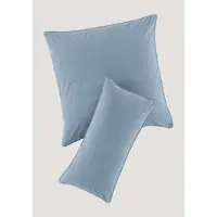 Hessnatur Perkal Kissenbezug in graublau | Gr.: 40 x 40 cm