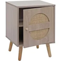 Décoshop26 - Nachttisch/Beistelltisch mit zwei Ablagefächern aus Kubu-Holz mit Eichenoptik und MDF 56x40x40 cm 04_0008529