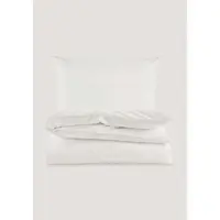 Hessnatur Perkal Bettwäsche-Set in naturweiss | Gr.: 240x220 (2x 40x80 cm)