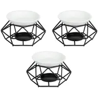 Melitt 3X Zarte Romantische Keramik Teelicht Kerzen Halter ÖL Brenner Aroma Diffusor Ofen Dekoration Stilvolles Design