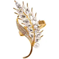 Melitt 6 StüCke Hotel Servietten Ring Servietten Halter Weizenohren Servietten Schnalle Weihnachten Hochzeit Party Kristall Serviette Kreis Tisch Dekoration