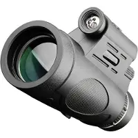 Tlily 12x50 Monokulares BAK4-Prisma Tragbares HD-Monokular-Teleskop Beleuchtetes Teleskop Zur Vogelbeobachtung Wandermonokular, Standard