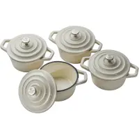 Chef Cuisine Gusseiserne Mini Cocotte, 4er Set
