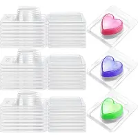 Typecat 100Pack Wax Melt Container 1.3 Oz,Wax Melt Single Cube Flip Top Clear