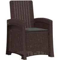 vidaXL Liegesessel Garten Rattan-Optik Braun und Anthrazit PP