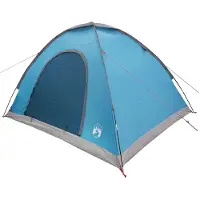 vidaXL Campingzelt mit Dach mit Luftentlüftung Blau 275 x 215 x 125 cm