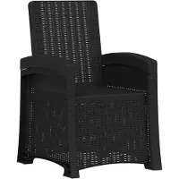 vidaXL Liegesessel Garten Rattan-Optik Anthrazit PP