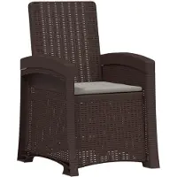 vidaXL Liegesessel Garten Rattan-Optik Braun und Hellgrau PP