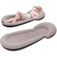 OEM Luftbett mit Kissen und Rand – Bequemes Luftlager für Strand oder Garten (180x75 cm)