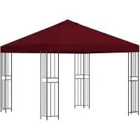 vidaXL Pavillon 3 x 3 m Bordeauxrot Polyester und Stahl 190 gsm