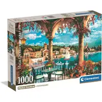 Clementoni Puzzle 1000 Compact Balkonblick auf den Comer See 39930