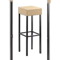 Mayer Barstuhl Sitzmöbel 1136 34 x 34 x 92 cm Stahl schwarz/beige