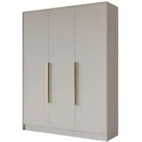 ALTDECOR Kleiderschrank PERE - 150x200x51 Kaschmir Schrank Garderobenschrank Mehrzweckschrank mit modernen glatte Fronten und goldenen Griffen