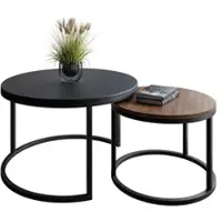 Lookway Runder Couchtisch CIRI MIX SLIM 2in1
