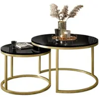 Lookway Runder Tisch 2in1 CIRI Gold Matt