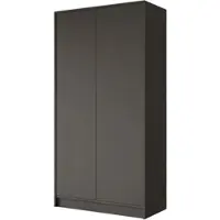 ALTDECOR Kleiderschrank GELE - 100x200x51 Schwarz Schrank Garderobenschrank Mehrzweckschrank mit modernen glatte Fronten