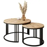 Lookway Runder Couchtisch 2in1 LORI LOFT