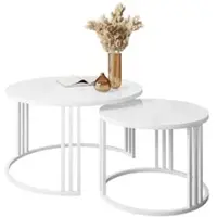 Lookway Runder Couchtisch 2in1 LORI GLASS