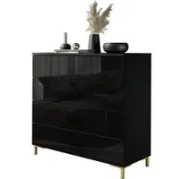 Lookway KOMMODE LINA 95 PUSH OPEN mit goldenen Beinen