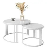 Lookway Runder Couchtisch 2in1 LORI Hochglanz