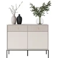 Lookway Kommode MIDNIGHT 2D2S mit zwei Schubladen auf Gestell Kaschmir