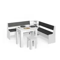 Livinity Eckbankgruppe Tiberio Weiß 210 x 210 cm mit Tisch, Model 58918